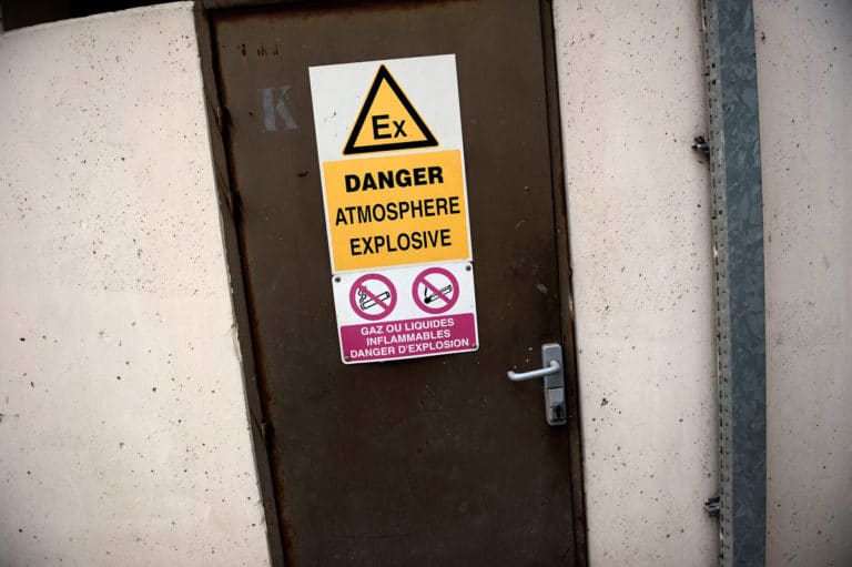 Signalétique EX pour atmosphère explosive, risque spécifique