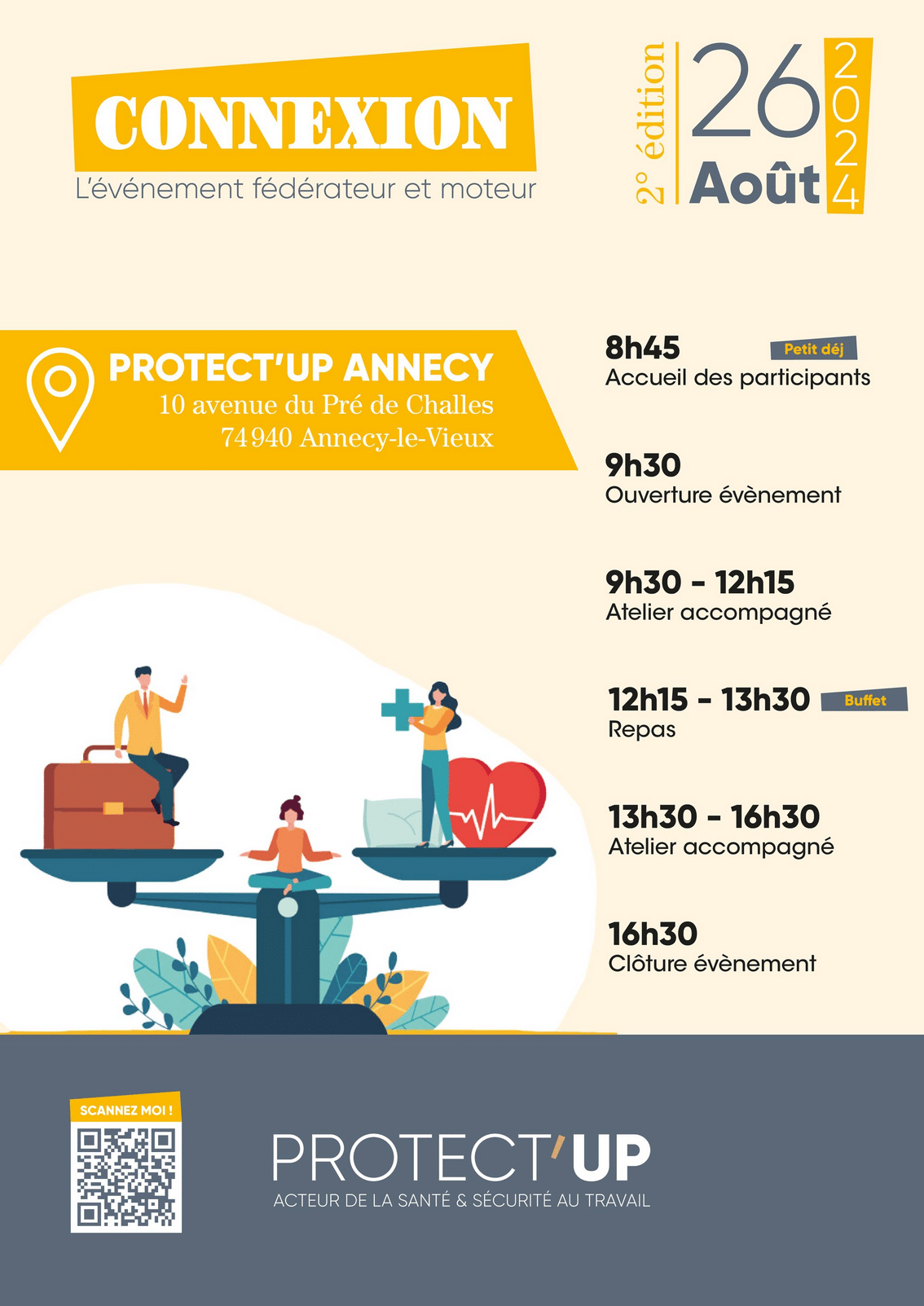 L'affiche de l'évènement CONNEXION deuxième édition par PROTECT'UP